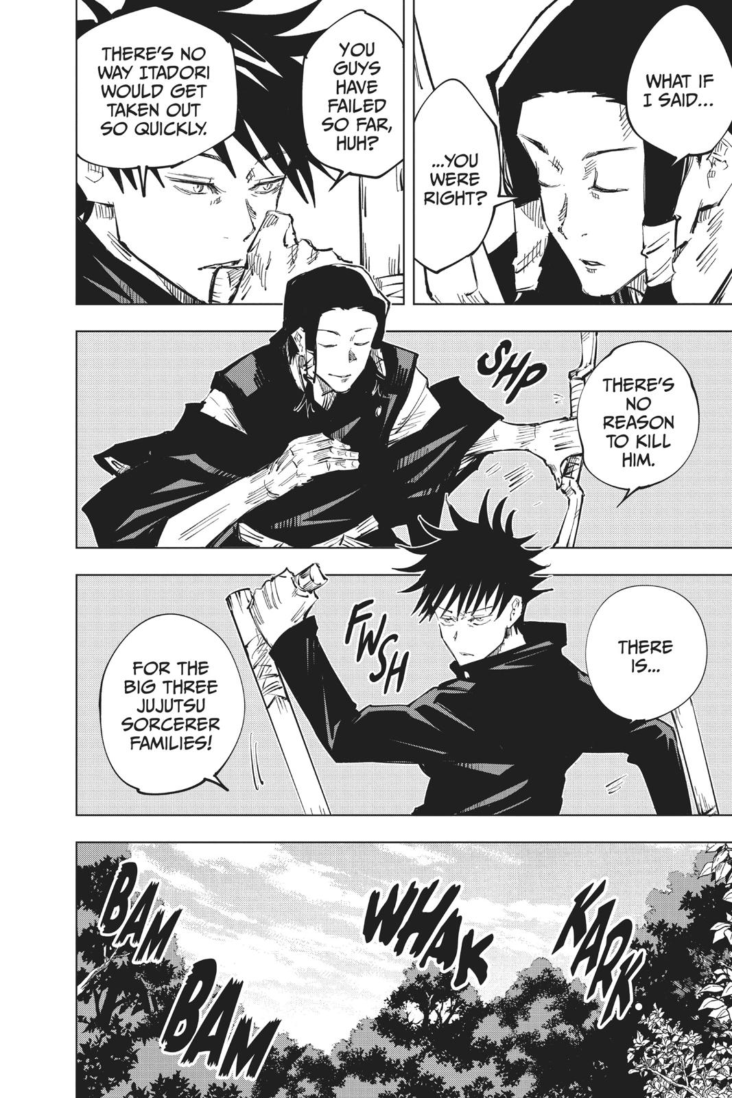 Jujutsu Kaisen Manga Chapter 36 page 8 - Kyoto Sister School Goodwill Event - Team Battle, Part 3 scene