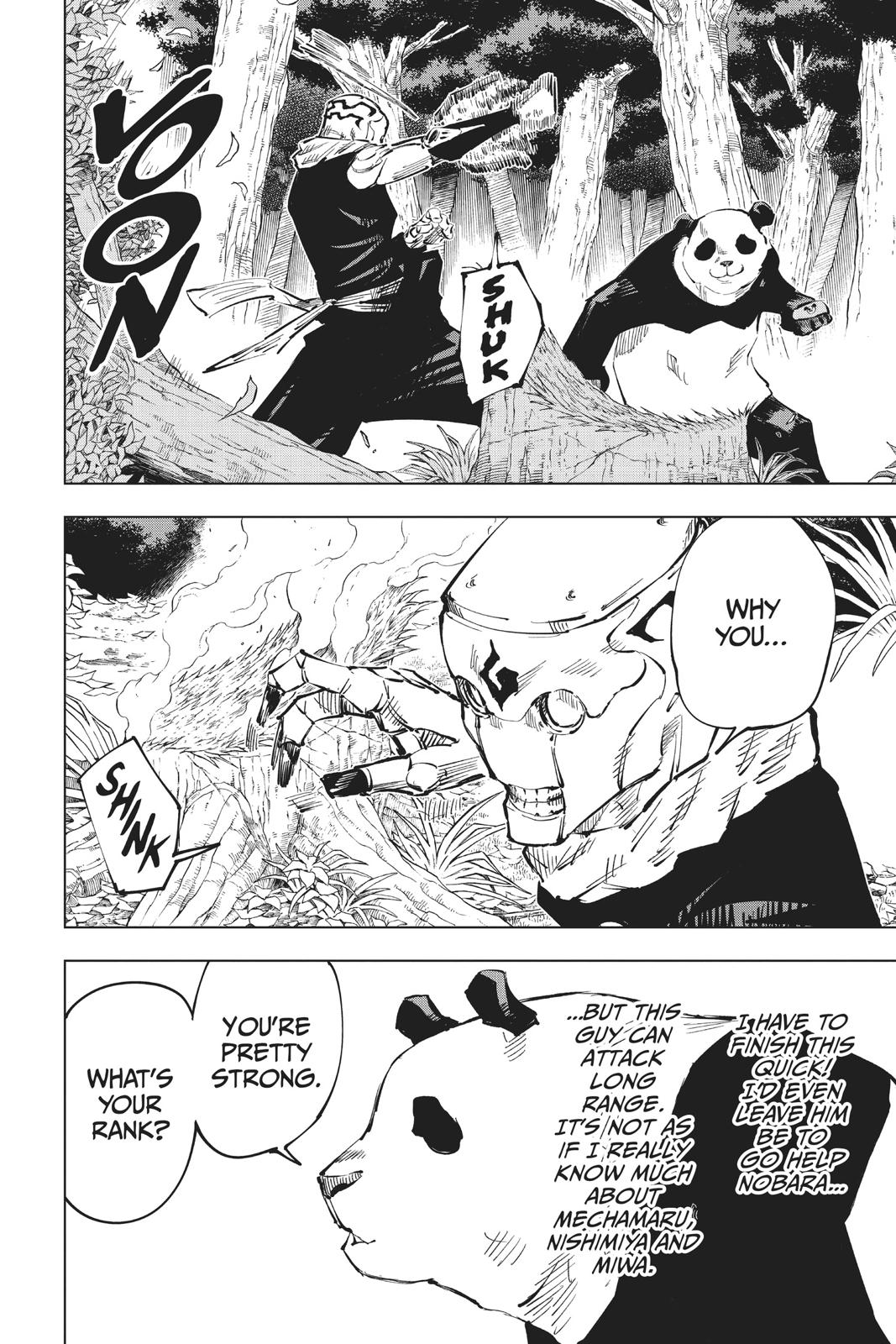 Jujutsu Kaisen Manga Chapter 38 page 6 - Kyoto Sister School Goodwill Event - Team Battle, Part 5 scene