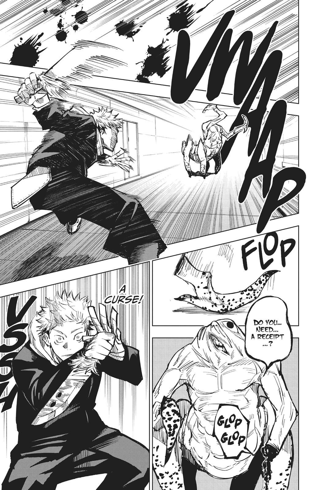 Jujutsu Kaisen Manga Chapter 4 page 13 - Girl of Steel scene