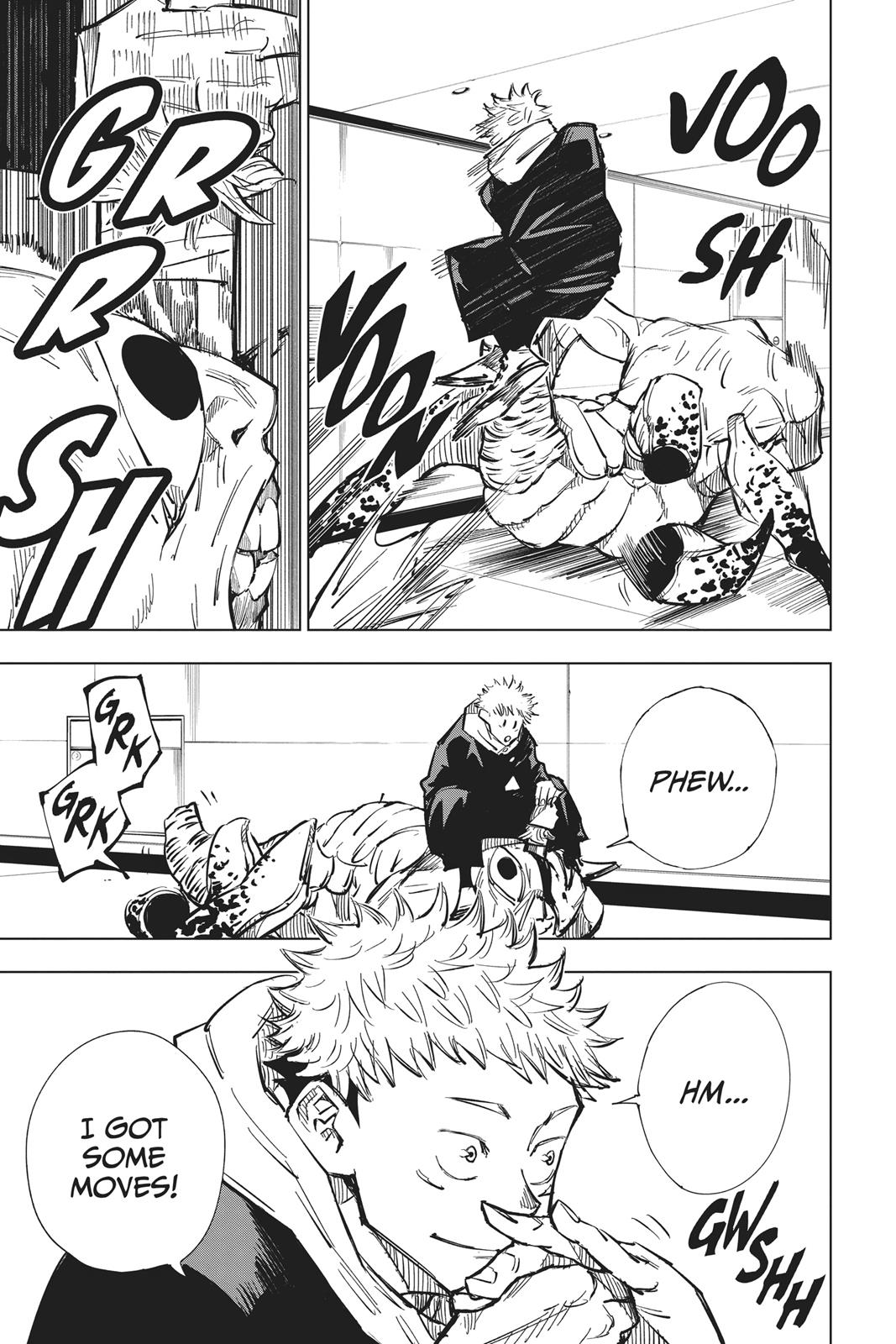 Jujutsu Kaisen Manga Chapter 4 page 15 - Girl of Steel scene