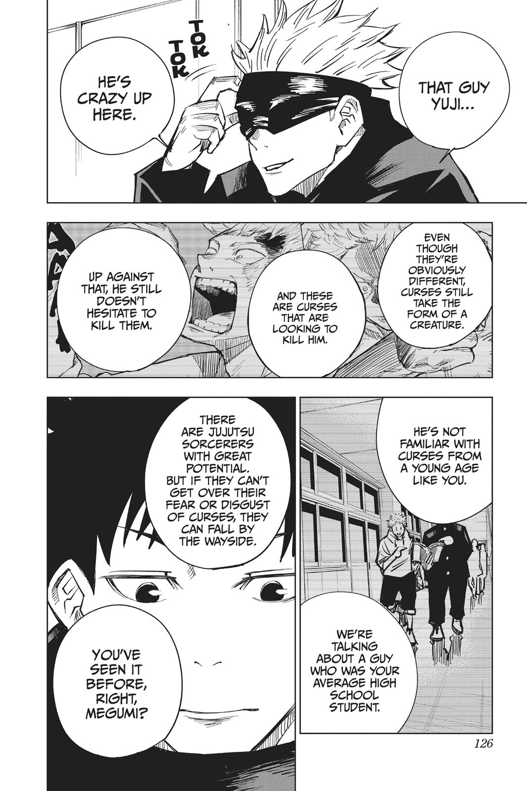 Jujutsu Kaisen Manga Chapter 4 page 16 - Girl of Steel scene