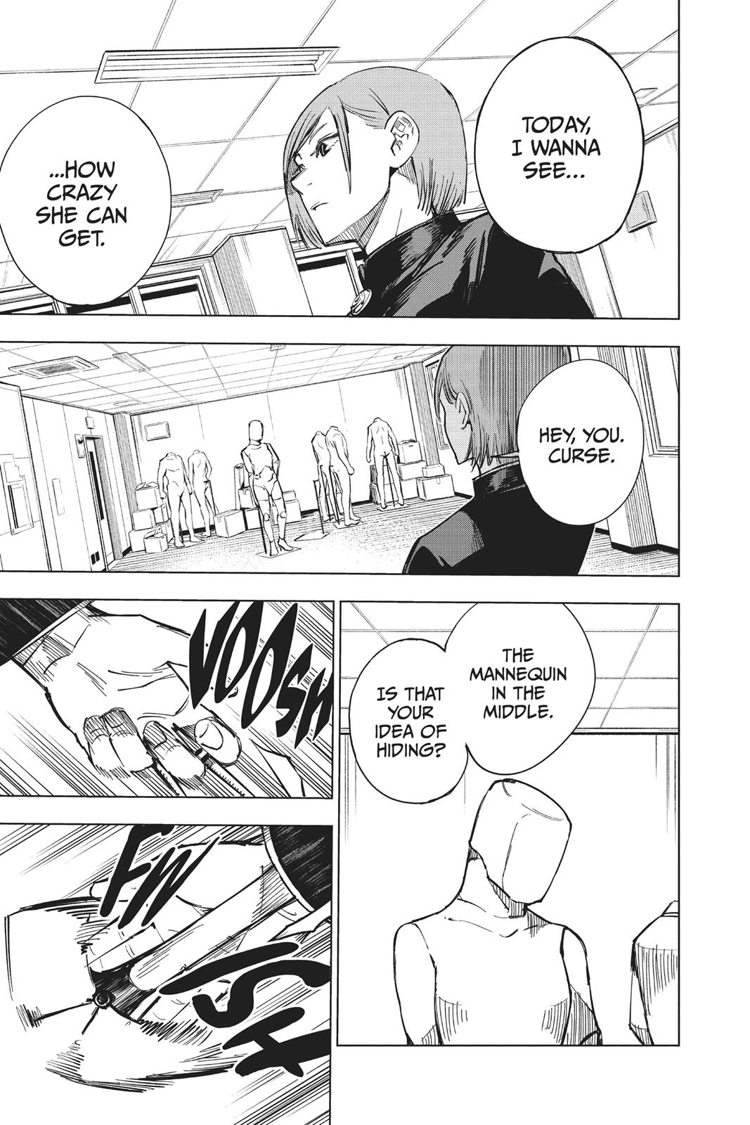 Jujutsu Kaisen Manga Chapter 4 page 17 - Girl of Steel scene
