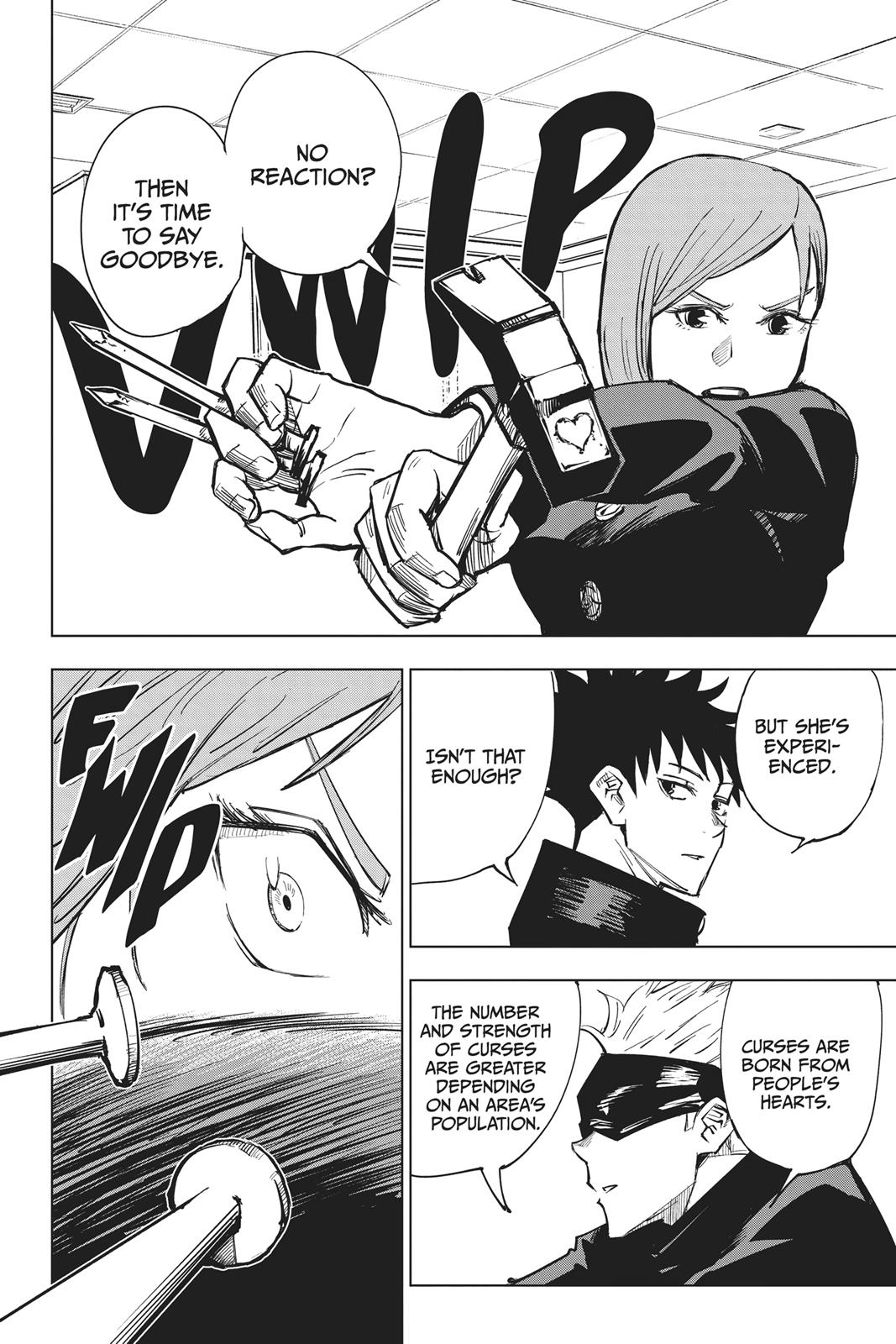Jujutsu Kaisen Manga Chapter 4 page 18 - Girl of Steel scene