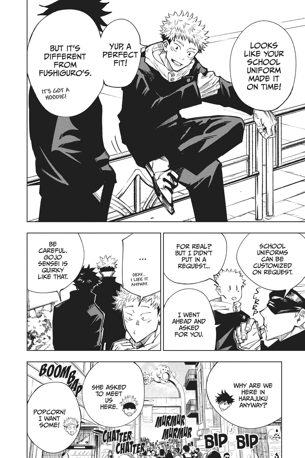 Jujutsu Kaisen Manga Chapter 4 page 2 - Girl of Steel scene