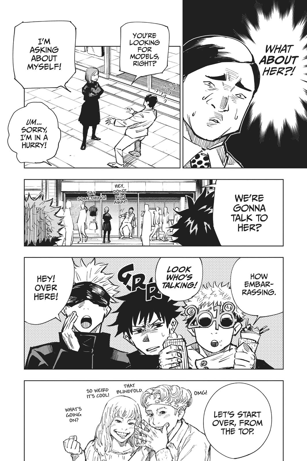 Jujutsu Kaisen Manga Chapter 4 page 4 - Girl of Steel scene