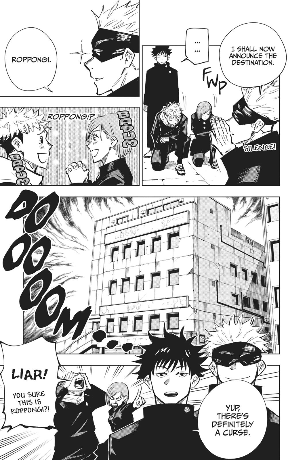 Jujutsu Kaisen Manga Chapter 4 page 7 - Girl of Steel scene