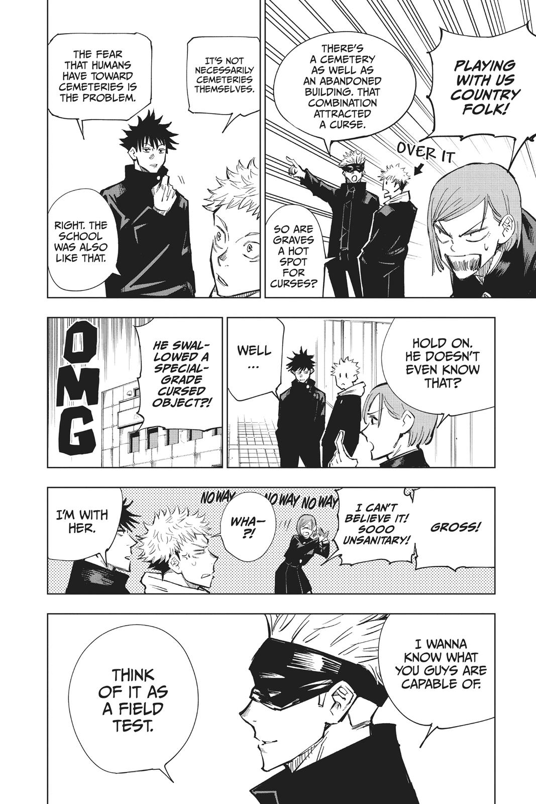 Jujutsu Kaisen Manga Chapter 4 page 8 - Girl of Steel scene