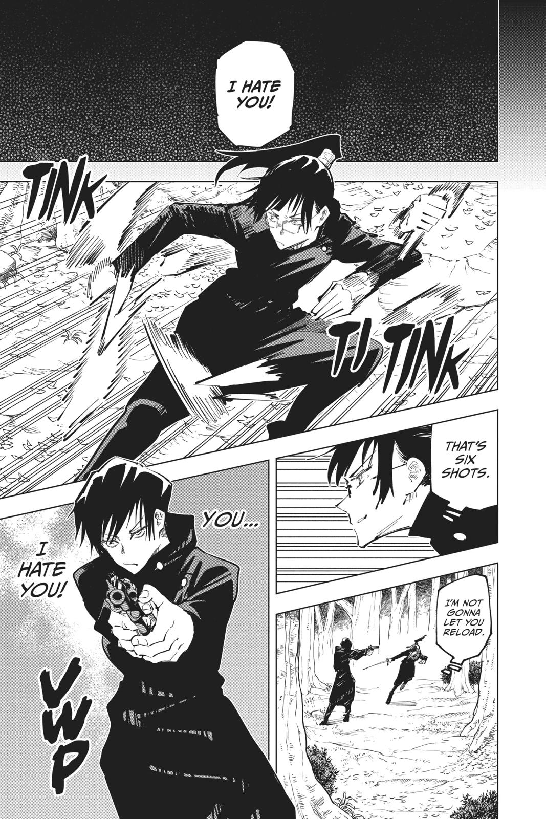 Jujutsu Kaisen Manga Chapter 42 page 11 - Kyoto Sister School Goodwill Event - Team Battle, Part 9 scene