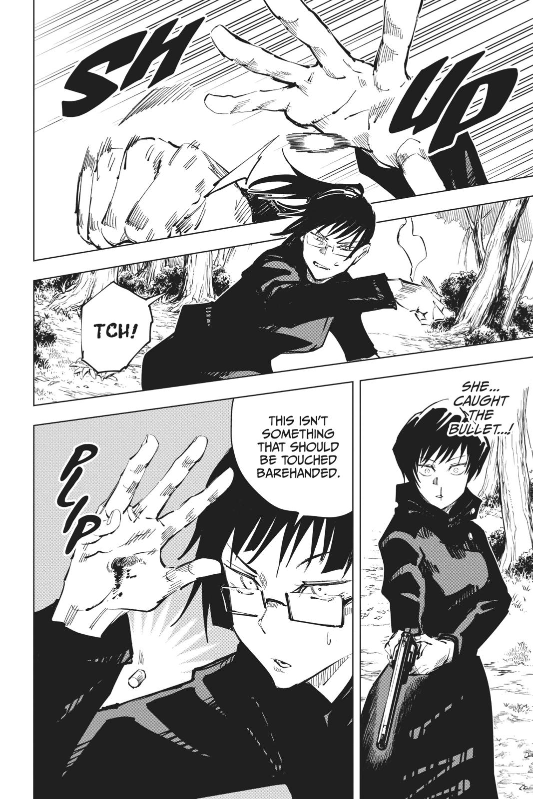 Jujutsu Kaisen Manga Chapter 42 page 14 - Kyoto Sister School Goodwill Event - Team Battle, Part 9 scene