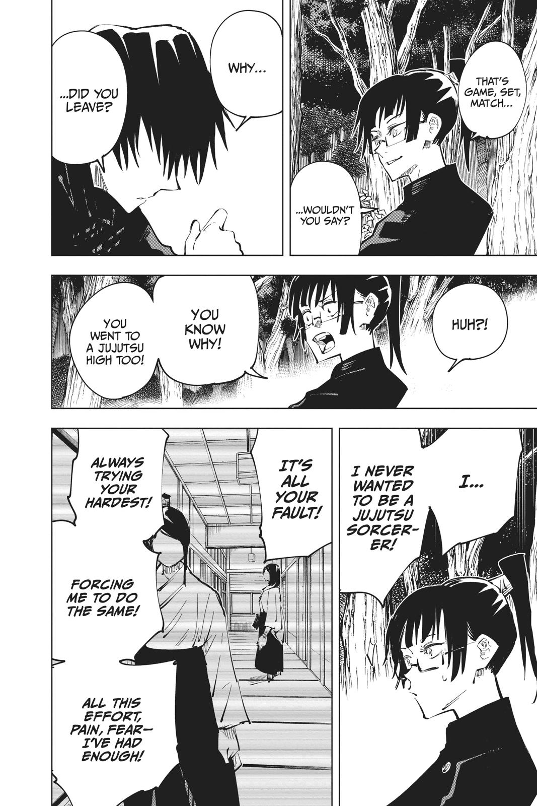 Jujutsu Kaisen Manga Chapter 42 page 16 - Kyoto Sister School Goodwill Event - Team Battle, Part 9 scene