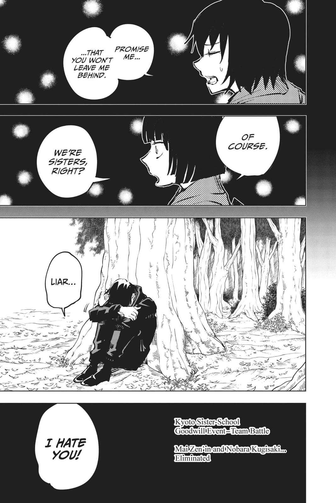 Jujutsu Kaisen Manga Chapter 42 page 19 - Kyoto Sister School Goodwill Event - Team Battle, Part 9 scene