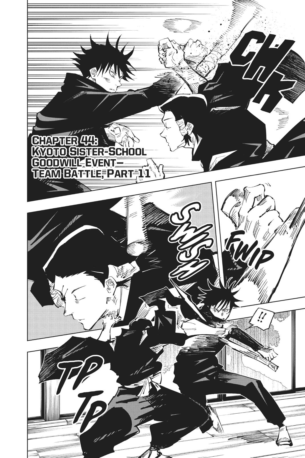 Jujutsu Kaisen Manga Chapter 44 page 8 - Kyoto Sister School Goodwill Event - Team Battle, Part 11 scene