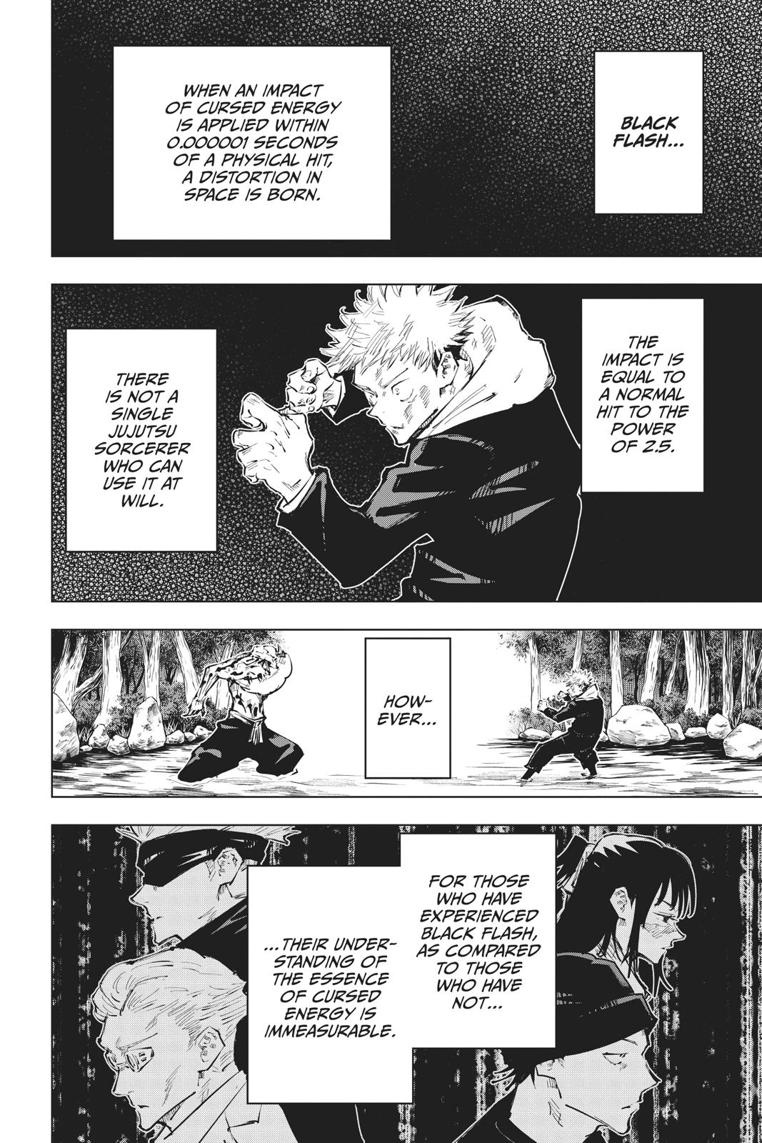 Jujutsu Kaisen Manga Chapter 48 page 16 - Black Flash scene
