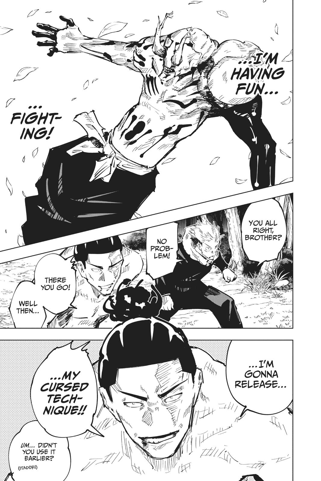 Jujutsu Kaisen Manga Chapter 49 page 21 - Constrained scene