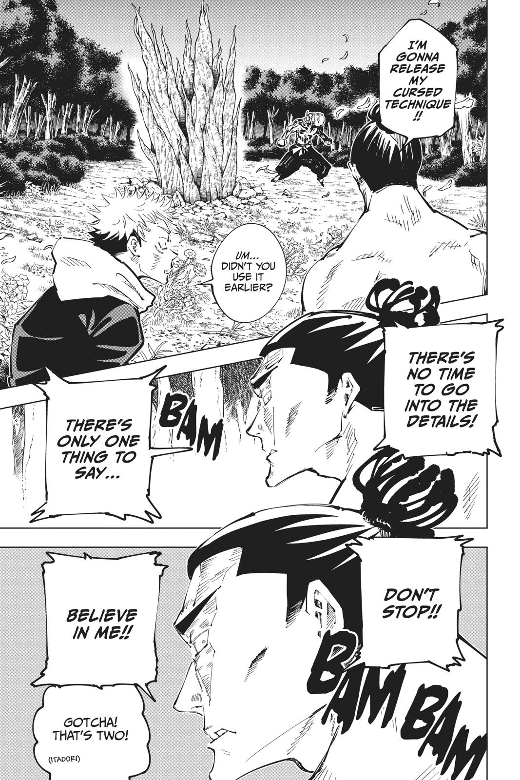 Jujutsu Kaisen Manga Chapter 50 page 3 - Feeling scene