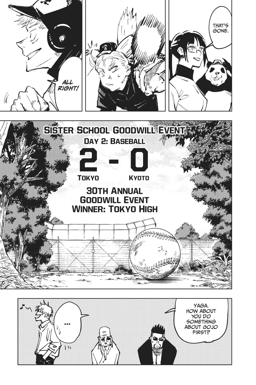 Jujutsu Kaisen Manga Chapter 54 page 19 - Jujutsu Koshien scene