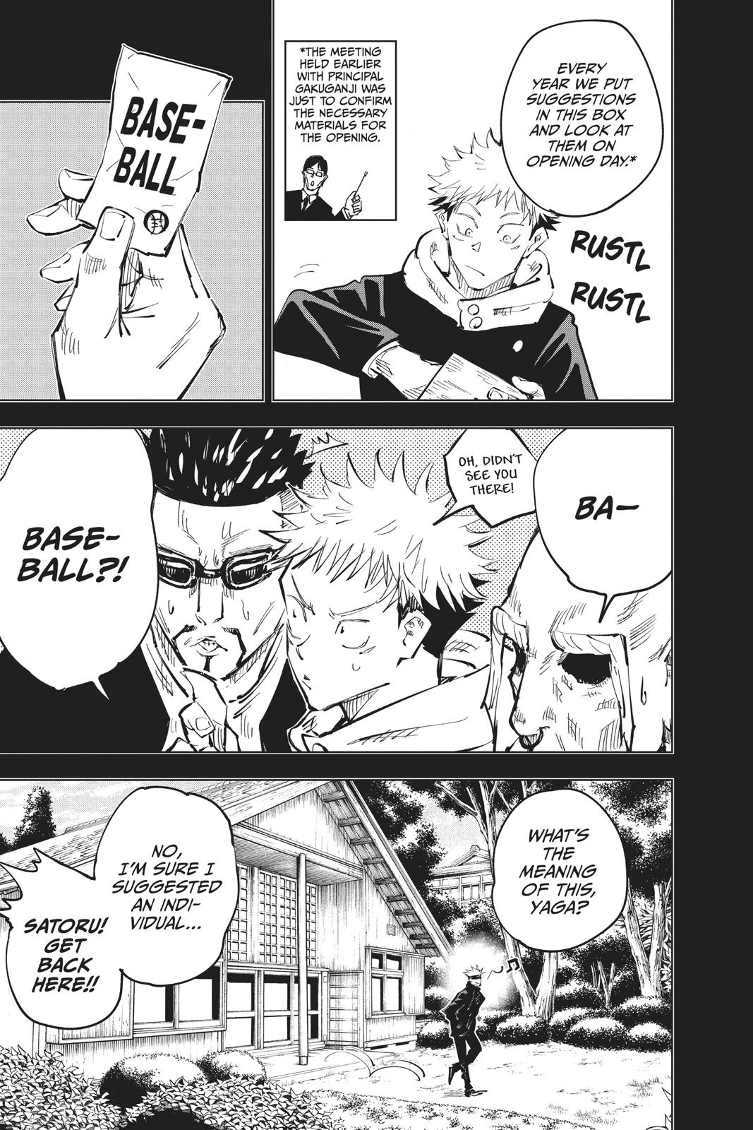 Jujutsu Kaisen Manga Chapter 54 page 5 - Jujutsu Koshien scene