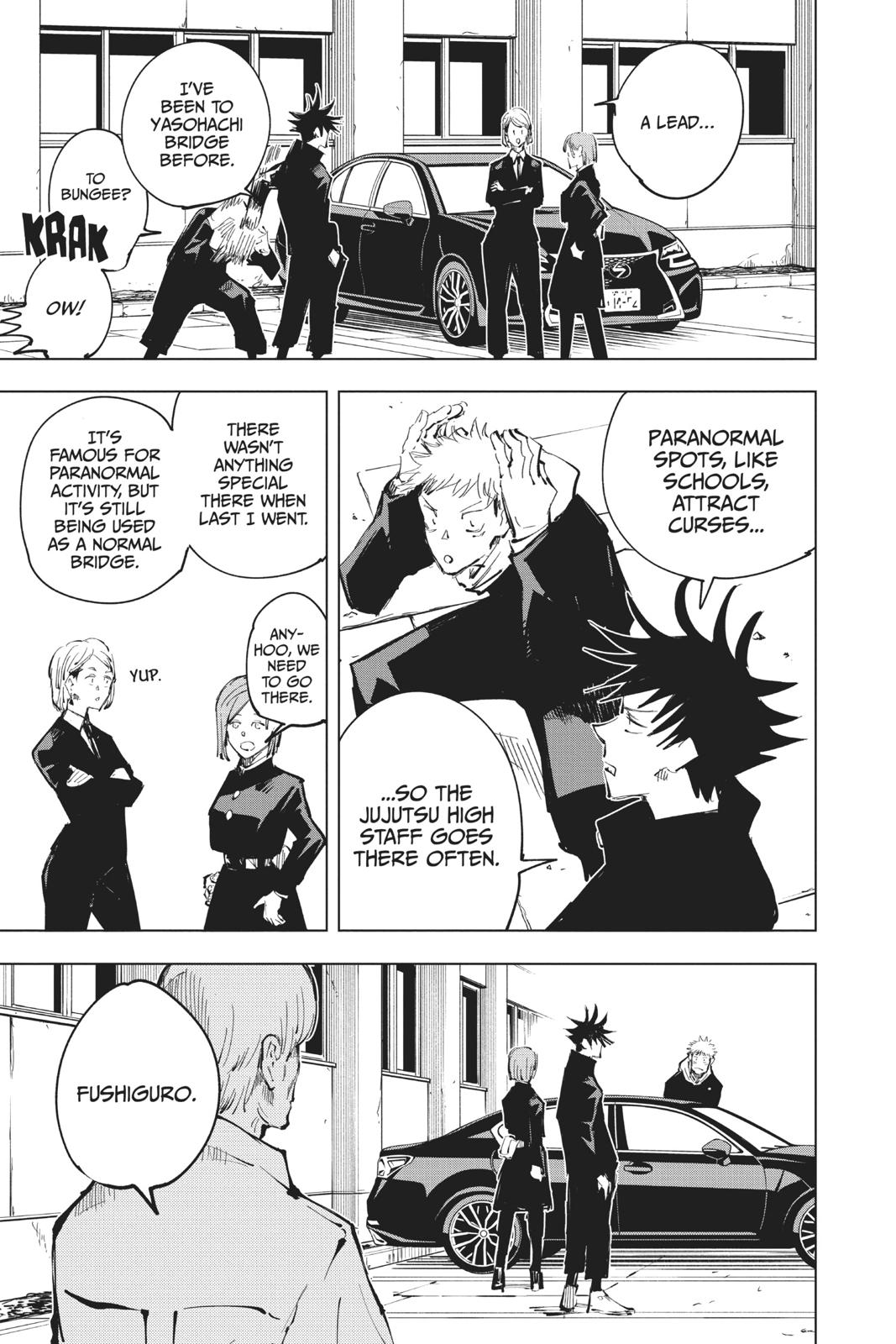 Jujutsu Kaisen Manga Chapter 55 page 13 - The Origin of Obedience scene