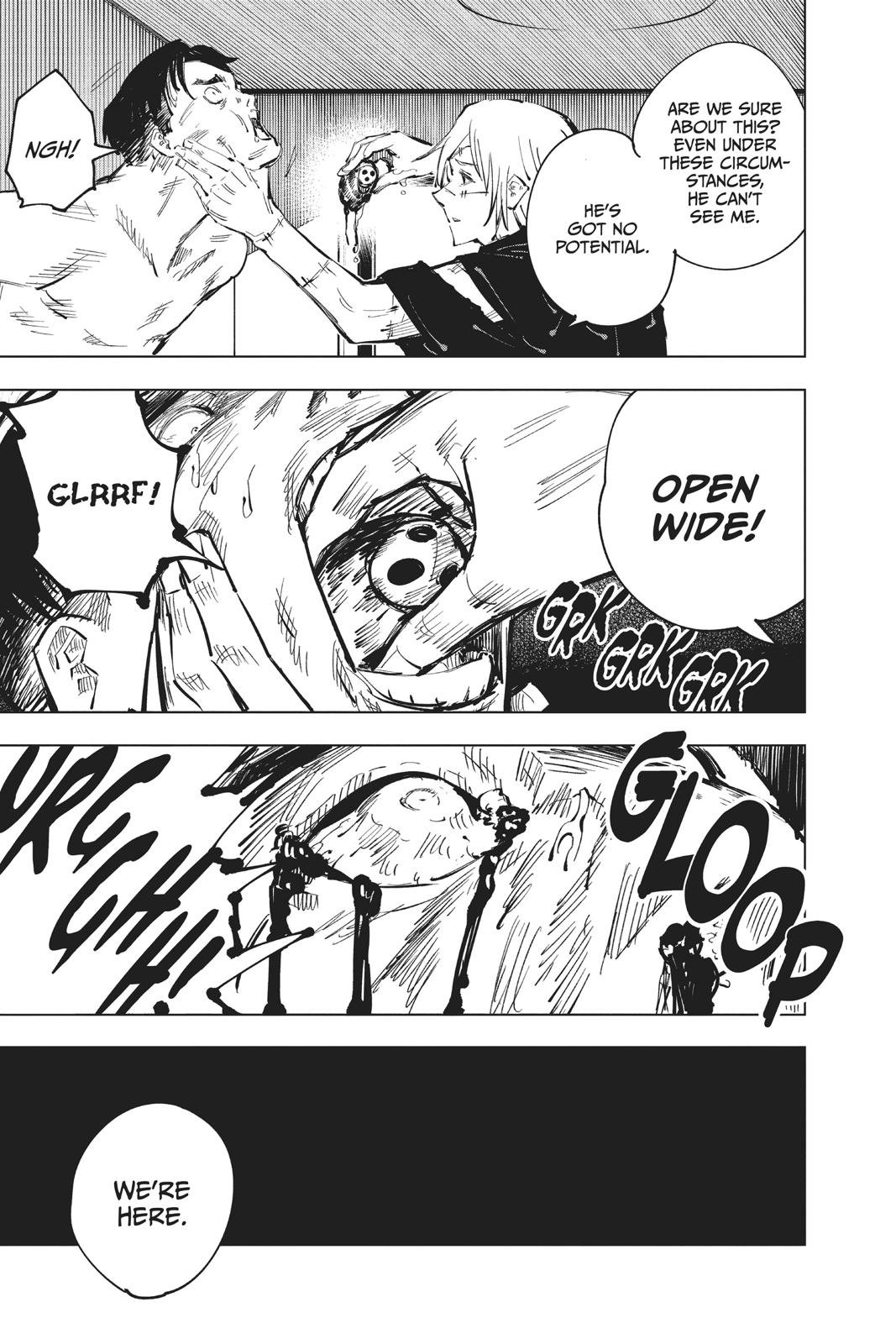 Jujutsu Kaisen Manga Chapter 55 page 17 - The Origin of Obedience scene
