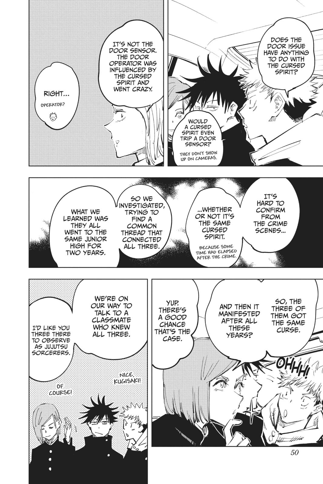 Jujutsu Kaisen Manga Chapter 55 page 4 - The Origin of Obedience scene