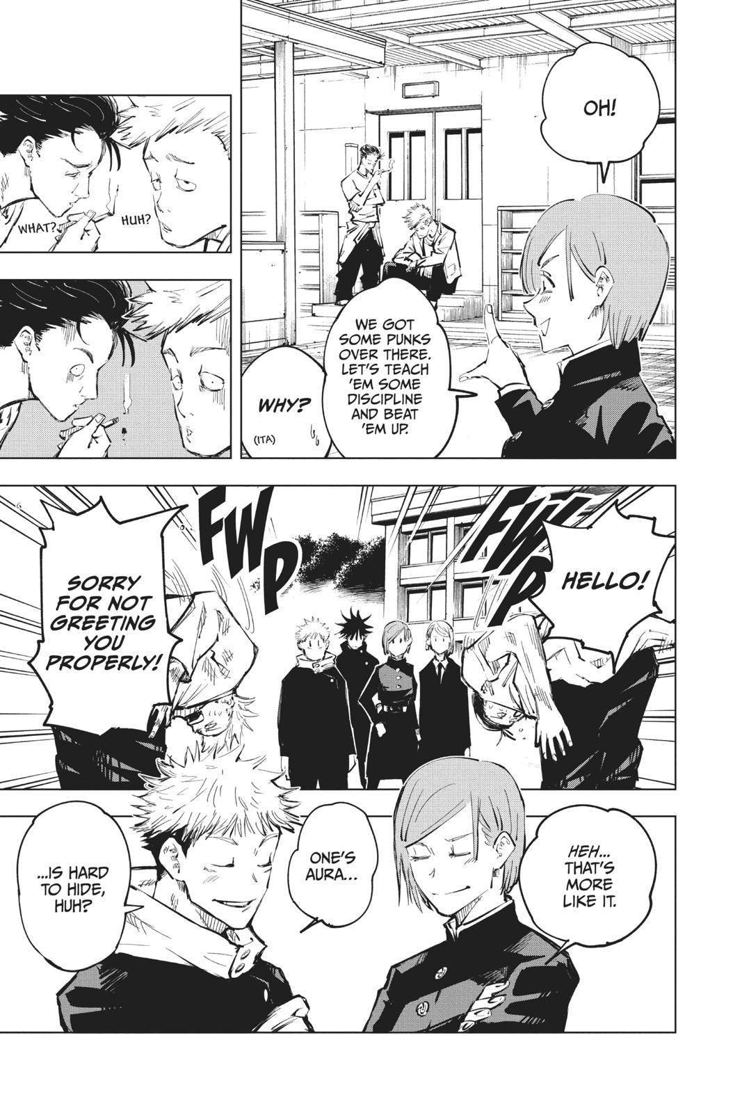Jujutsu Kaisen Manga Chapter 55 page 7 - The Origin of Obedience scene