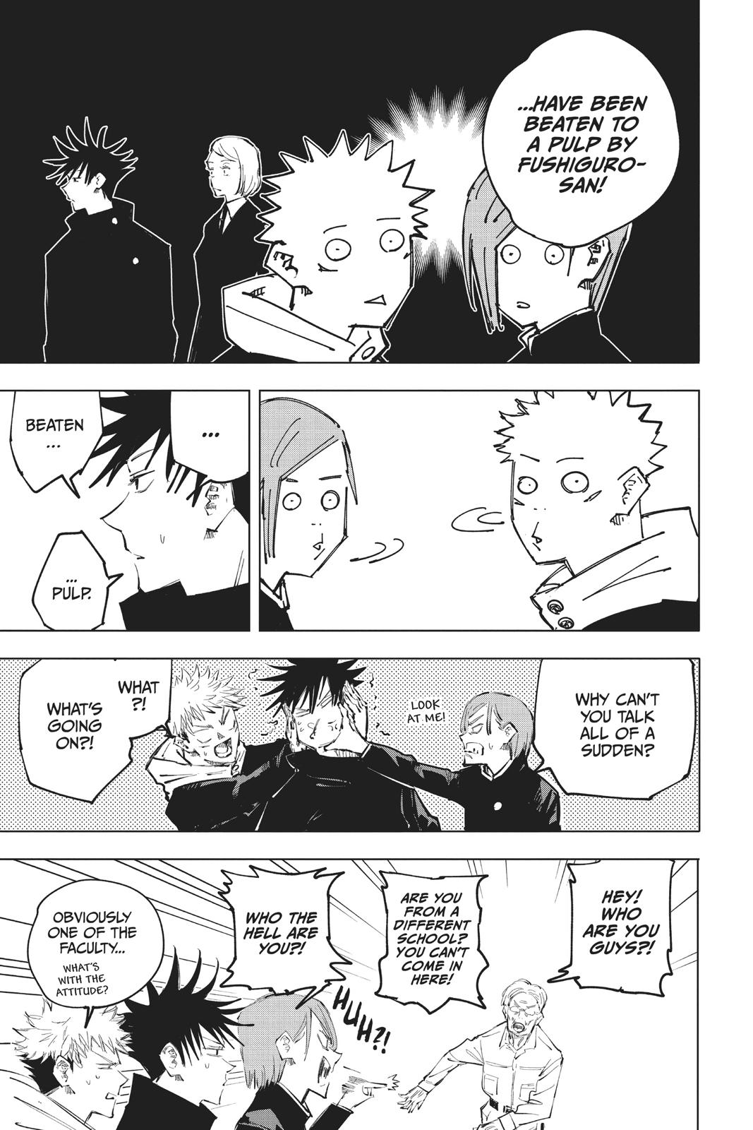 Jujutsu Kaisen Manga Chapter 55 page 9 - The Origin of Obedience scene