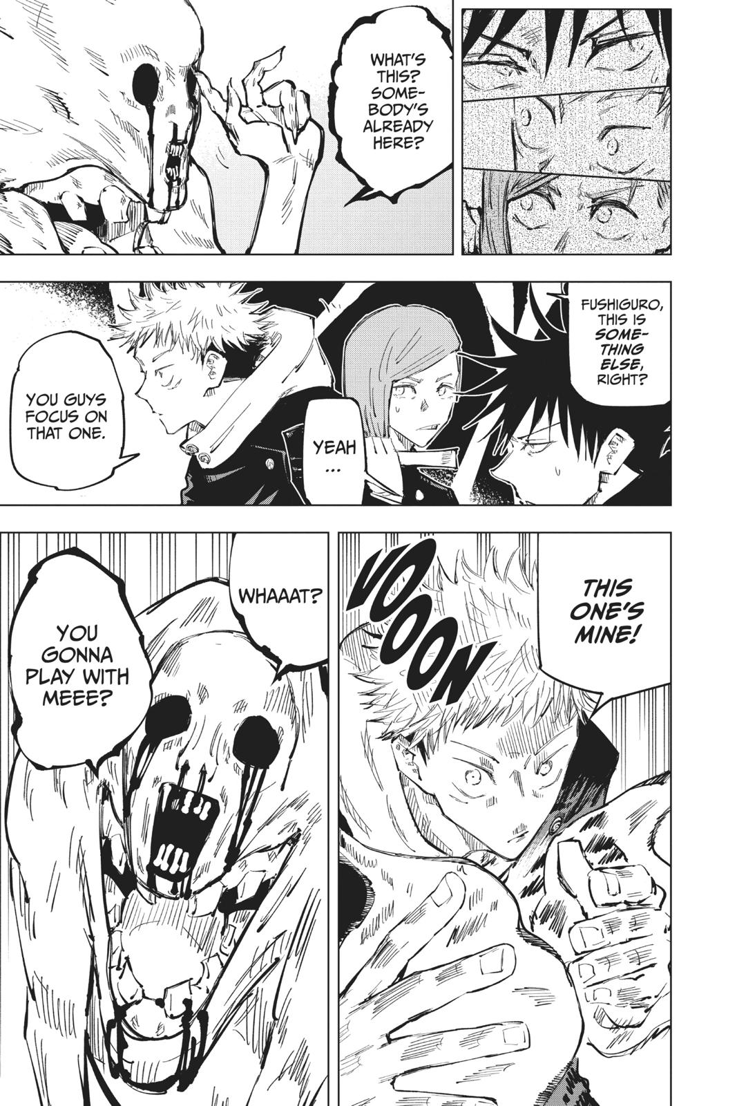 Jujutsu Kaisen Manga Chapter 56 page 21 - The Origin of Obedience, Part 2 scene