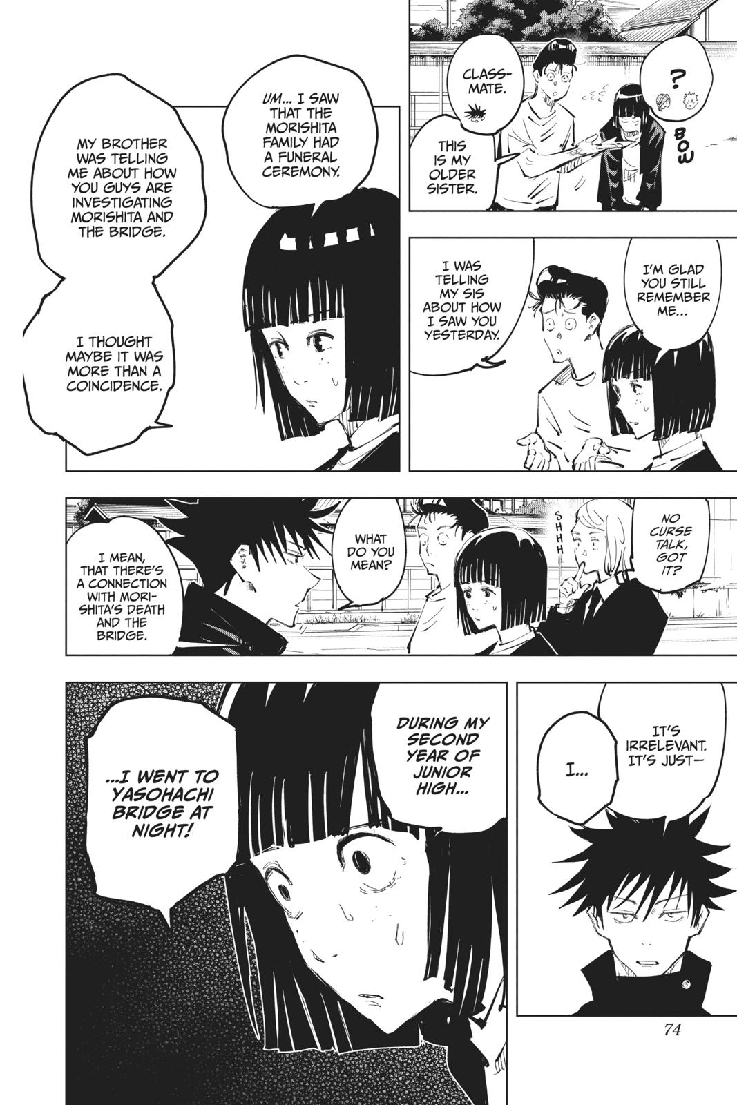 Jujutsu Kaisen Manga Chapter 56 page 7 - The Origin of Obedience, Part 2 scene