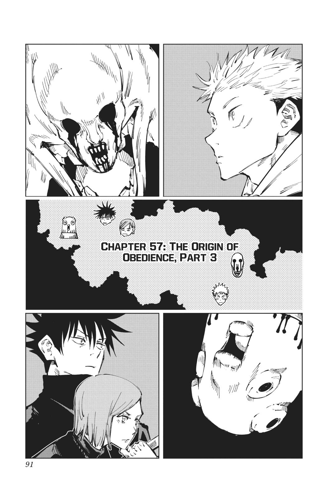 Jujutsu Kaisen Manga Chapter 57 page 1 - The Origin of Obedience, Part 3 scene