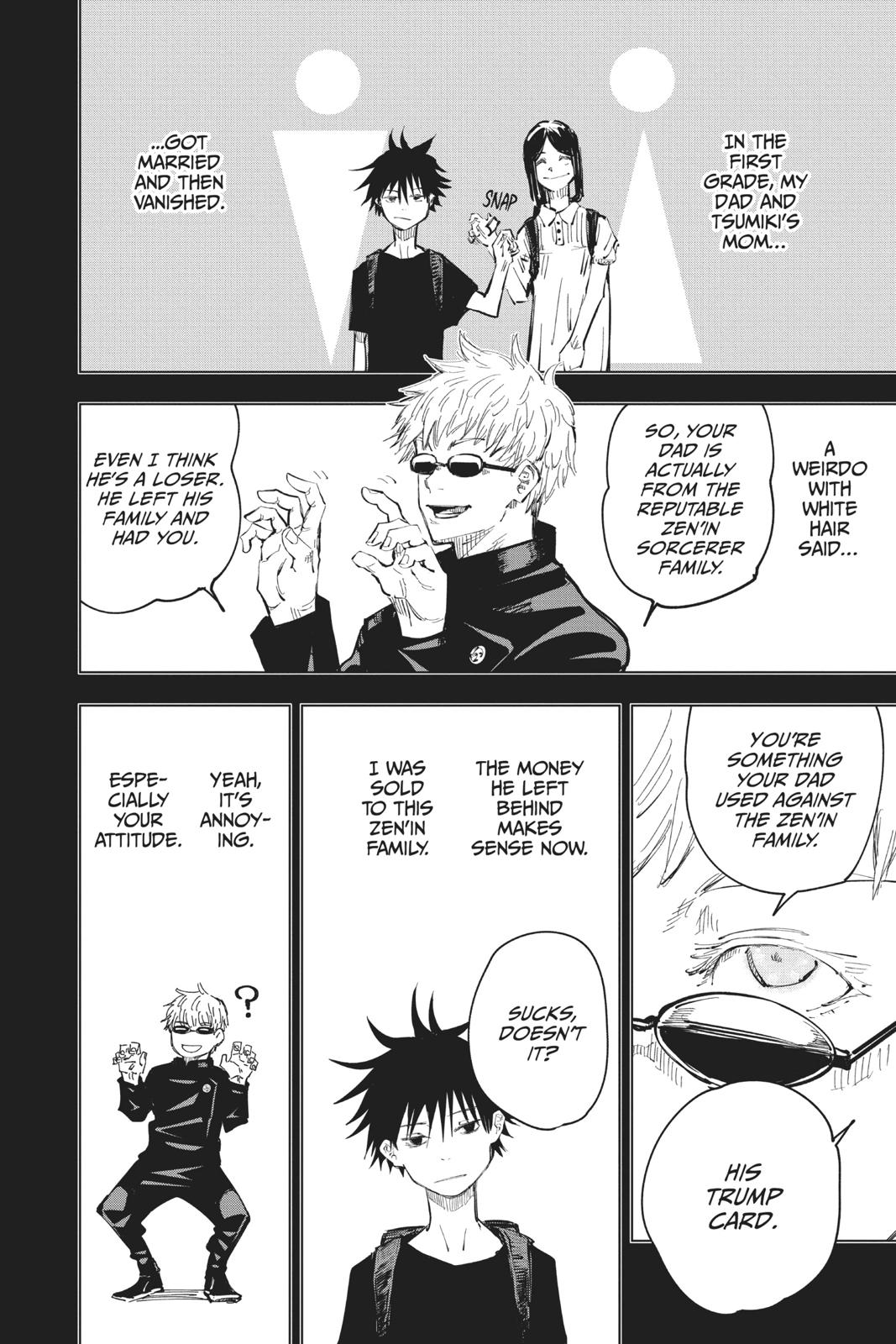 Jujutsu Kaisen Manga Chapter 59 page 8 - The Origin of Obedience, Part 5 scene