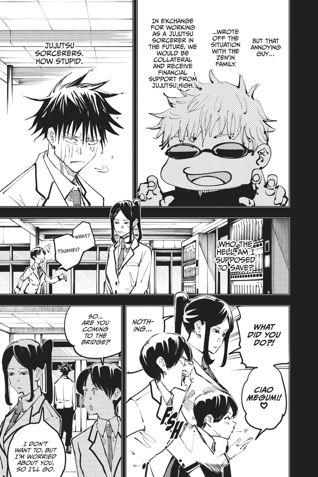 Jujutsu Kaisen Manga Chapter 59 page 9 - The Origin of Obedience, Part 5 scene