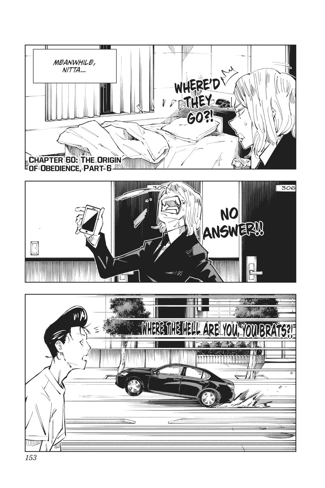Jujutsu Kaisen Manga Chapter 60 page 1 - The Origin of Obedience, Part 6 scene