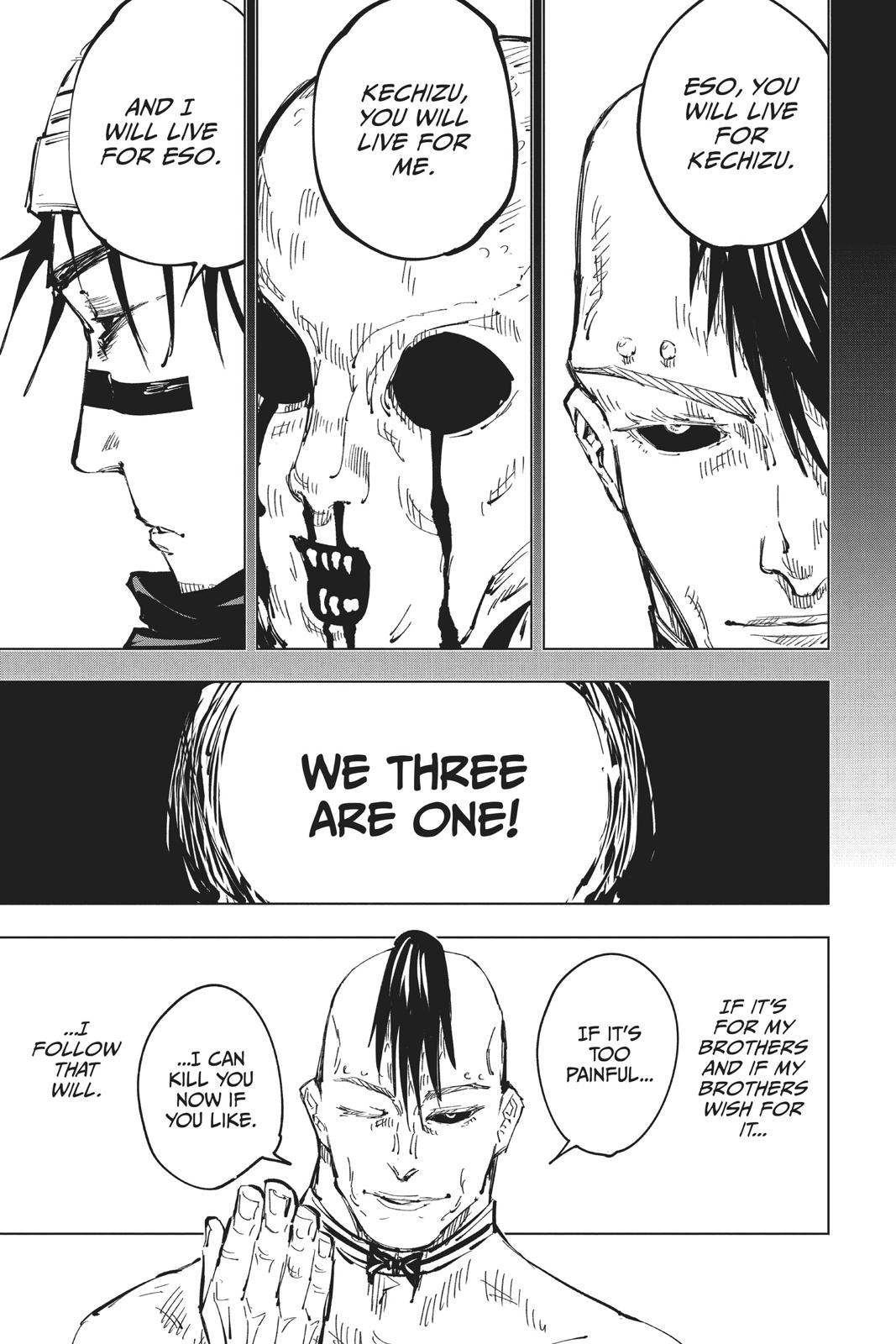 Jujutsu Kaisen Manga Chapter 60 page 15 - The Origin of Obedience, Part 6 scene