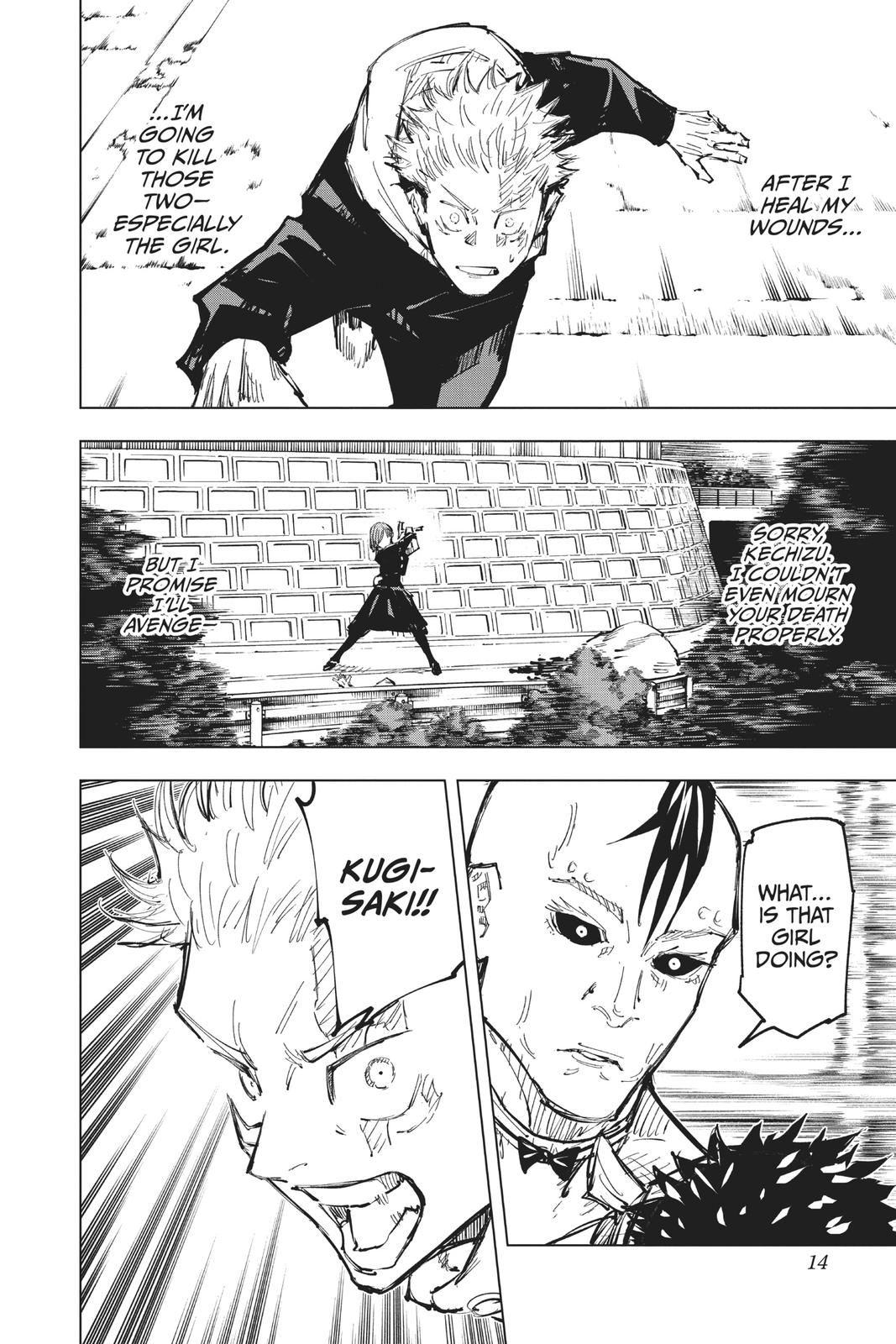 Jujutsu Kaisen Manga Chapter 62 page 14 - The Origin of Obedience, Part 8 scene