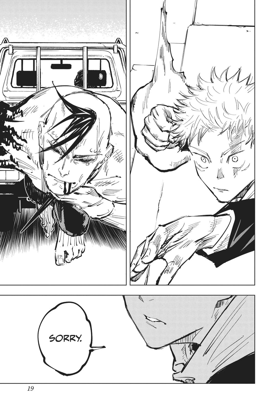 Jujutsu Kaisen Manga Chapter 62 page 18 - The Origin of Obedience, Part 8 scene