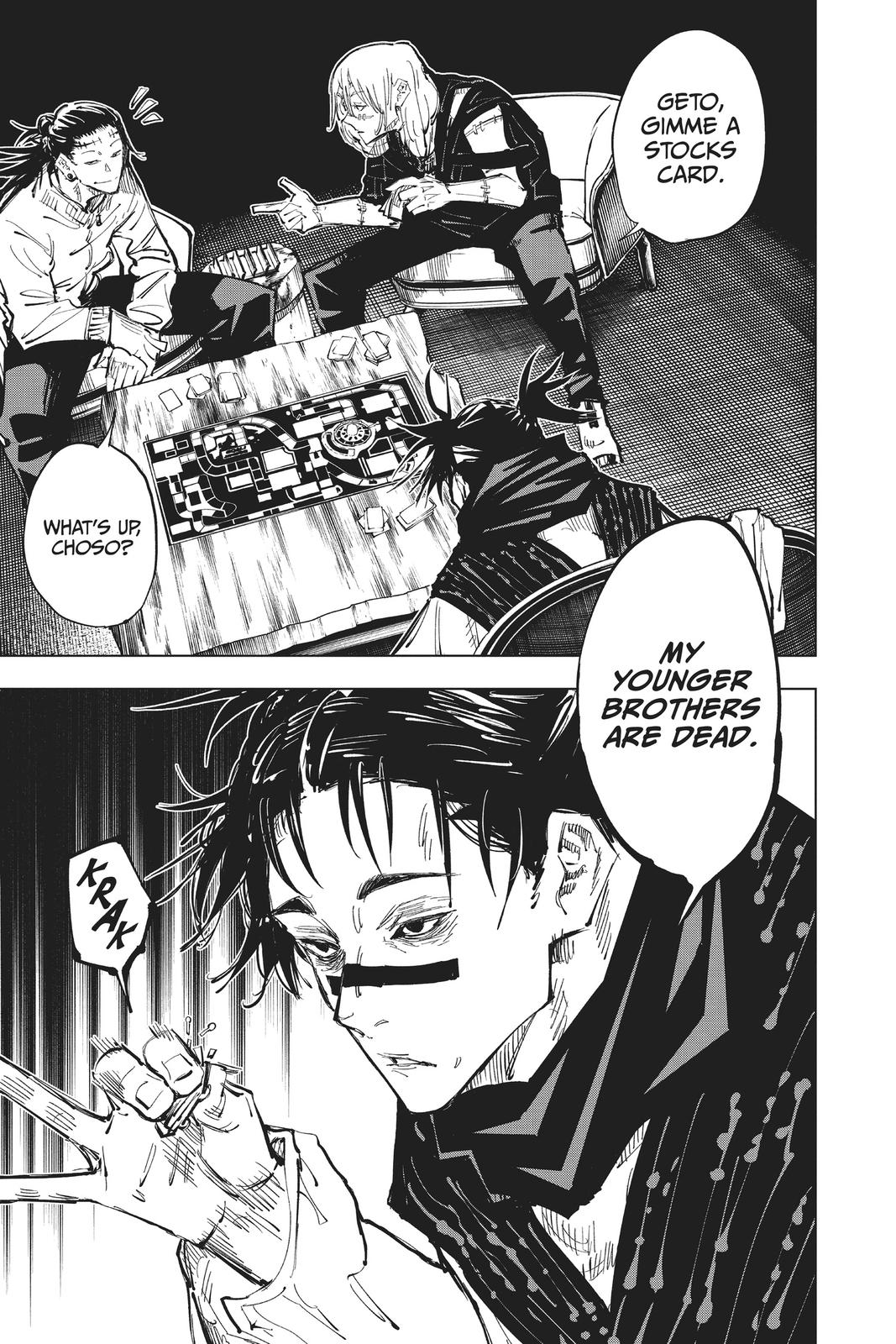 Jujutsu Kaisen Manga Chapter 62 page 22 - The Origin of Obedience, Part 8 scene