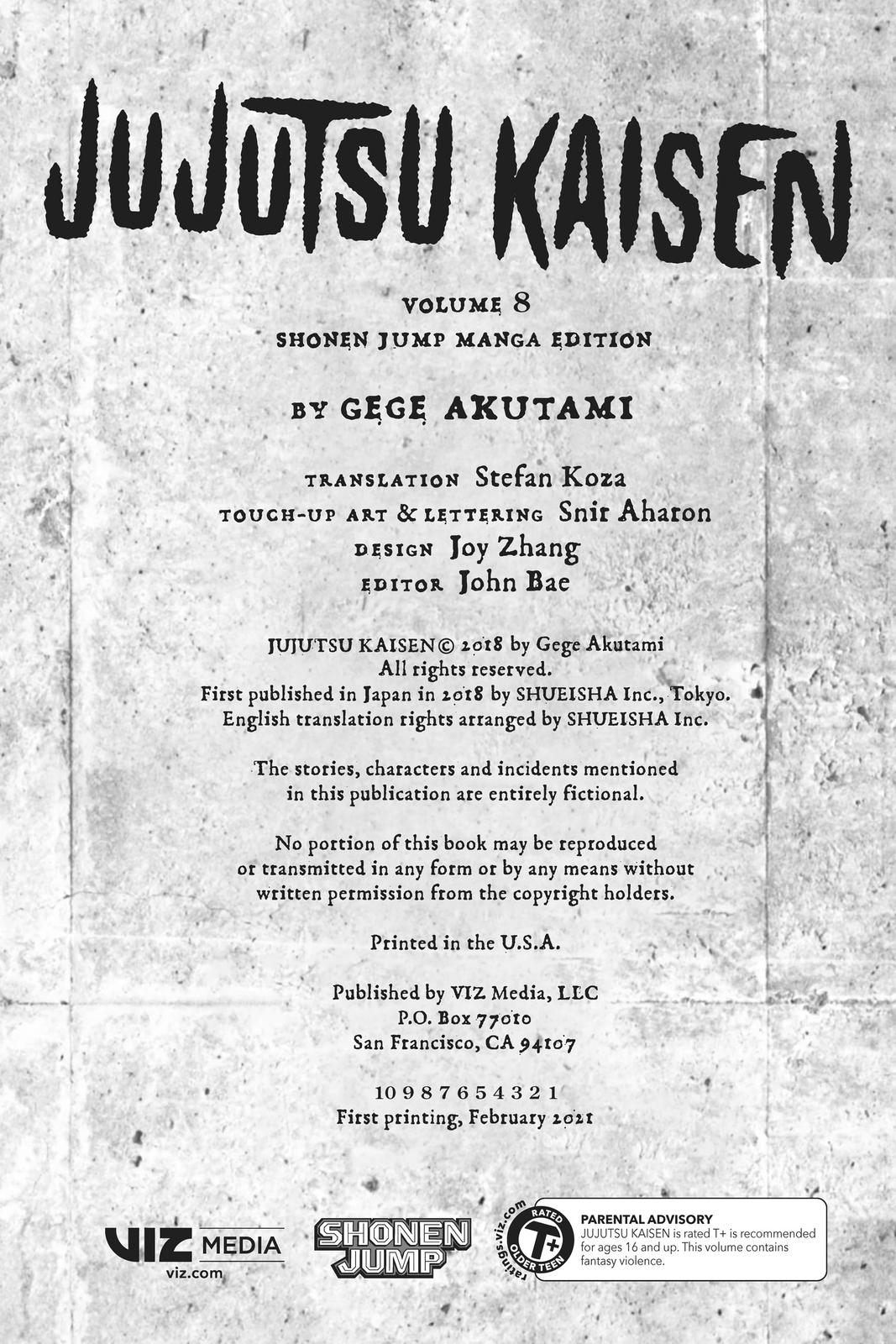 Jujutsu Kaisen Manga Chapter 62 page 3 - The Origin of Obedience, Part 8 scene