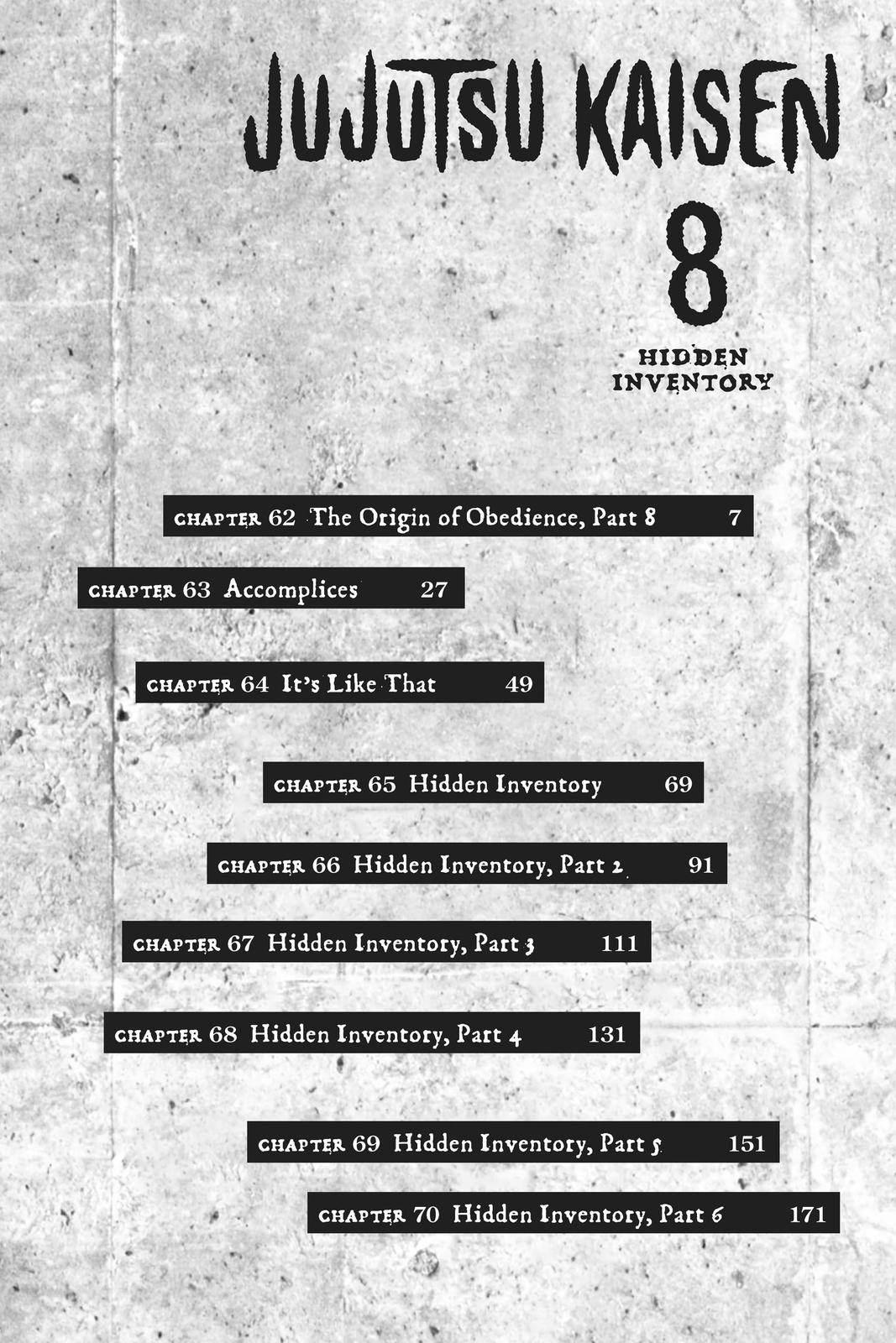 Jujutsu Kaisen Manga Chapter 62 page 6 - The Origin of Obedience, Part 8 scene