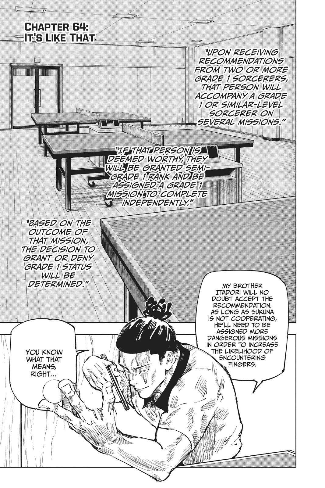 Jujutsu Kaisen Manga Chapter 64 page 1 - It's Like That scene