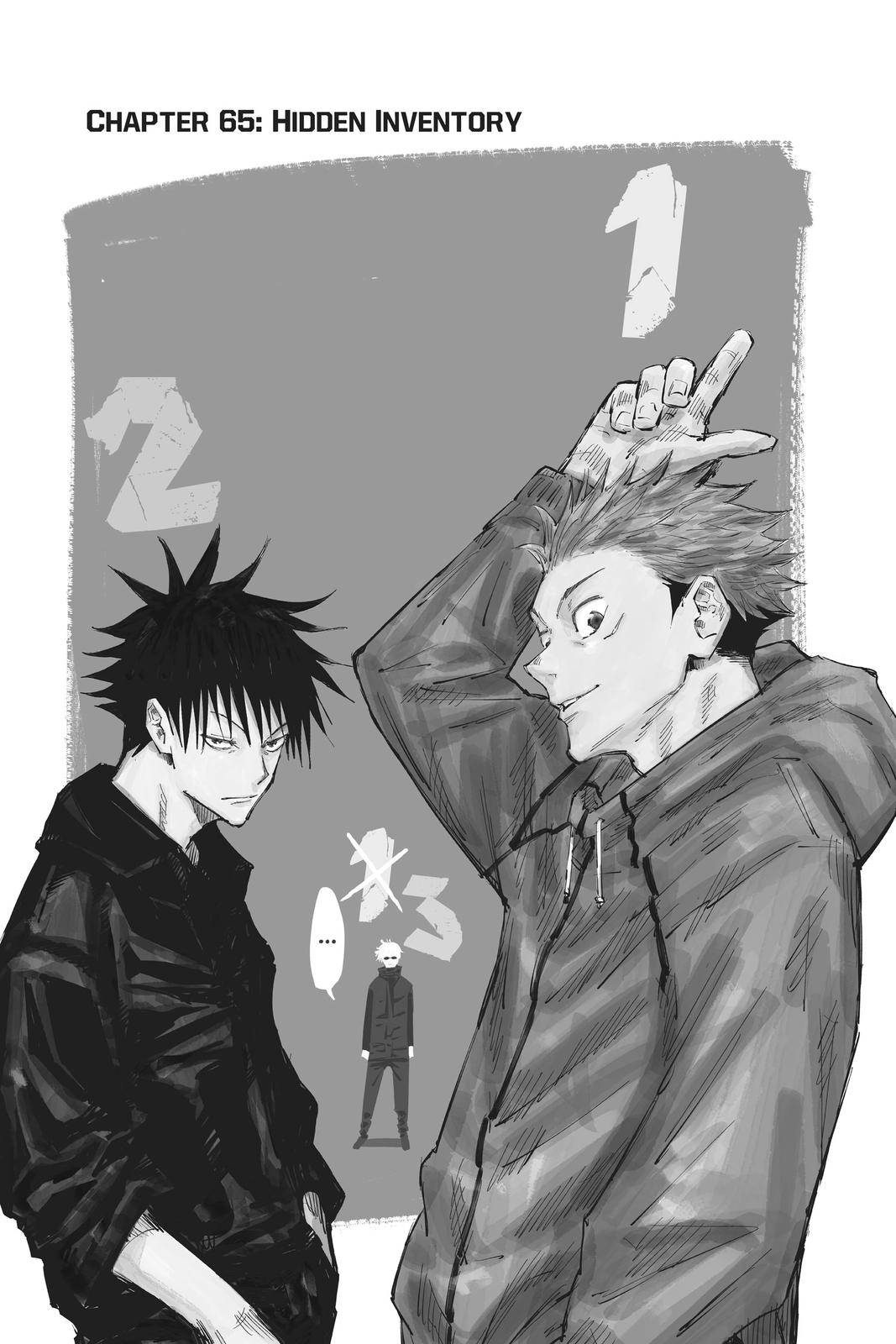 Jujutsu Kaisen Manga Chapter 65 page 1 - Hidden Inventory scene