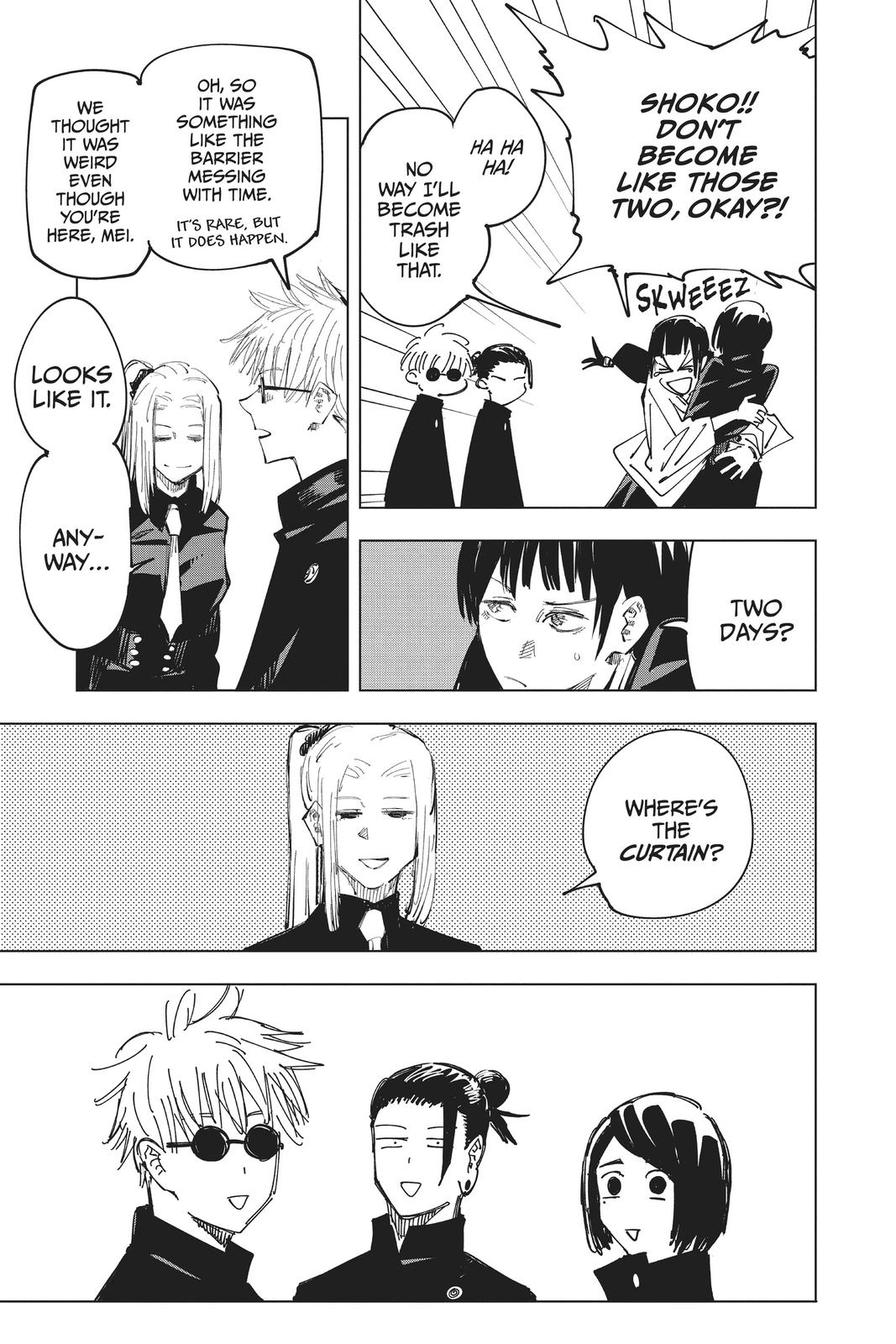 Jujutsu Kaisen Manga Chapter 65 page 13 - Hidden Inventory scene