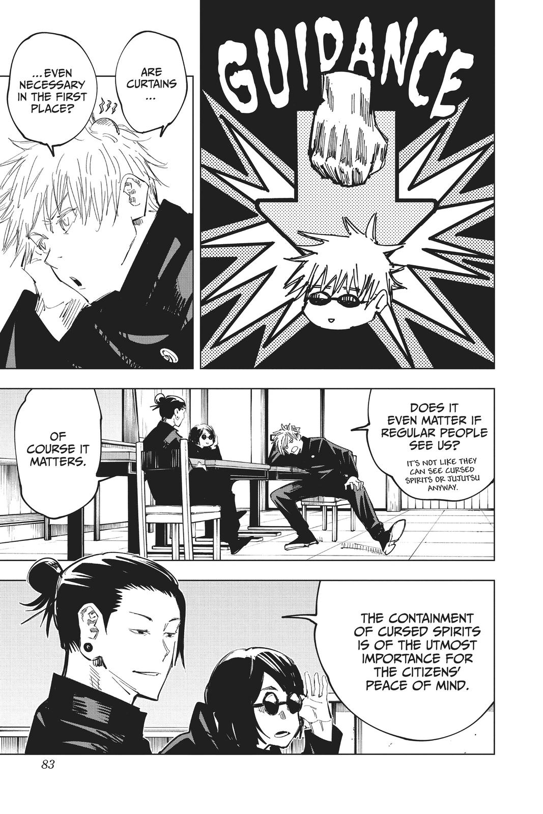 Jujutsu Kaisen Manga Chapter 65 page 15 - Hidden Inventory scene