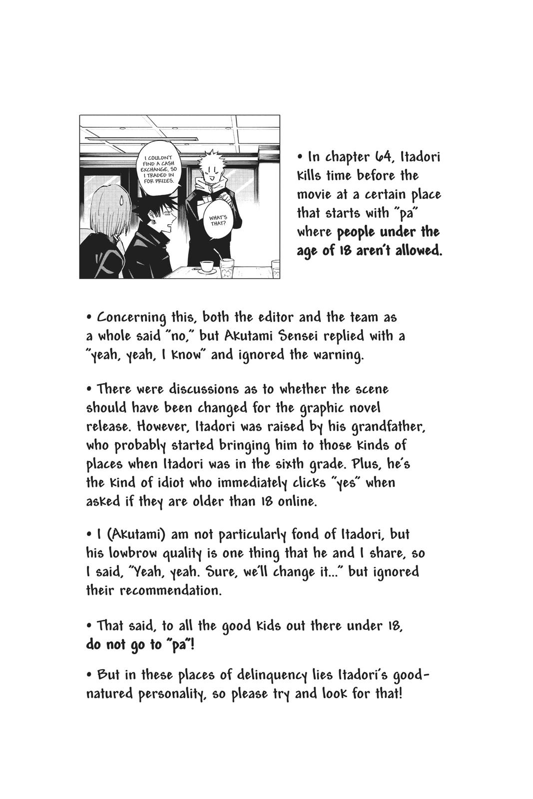 Jujutsu Kaisen Manga Chapter 65 page 22 - Hidden Inventory scene