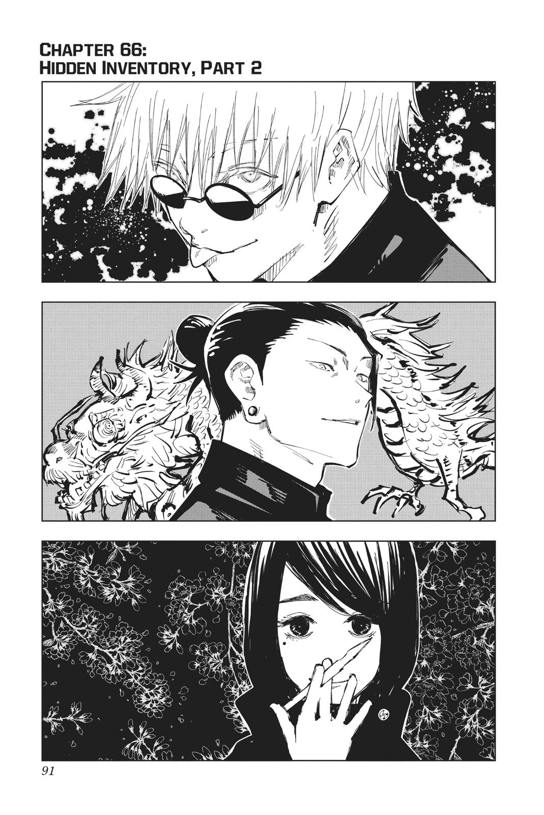 Jujutsu Kaisen Manga Chapter 66 page 1 - Hidden Inventory, Part 2 scene