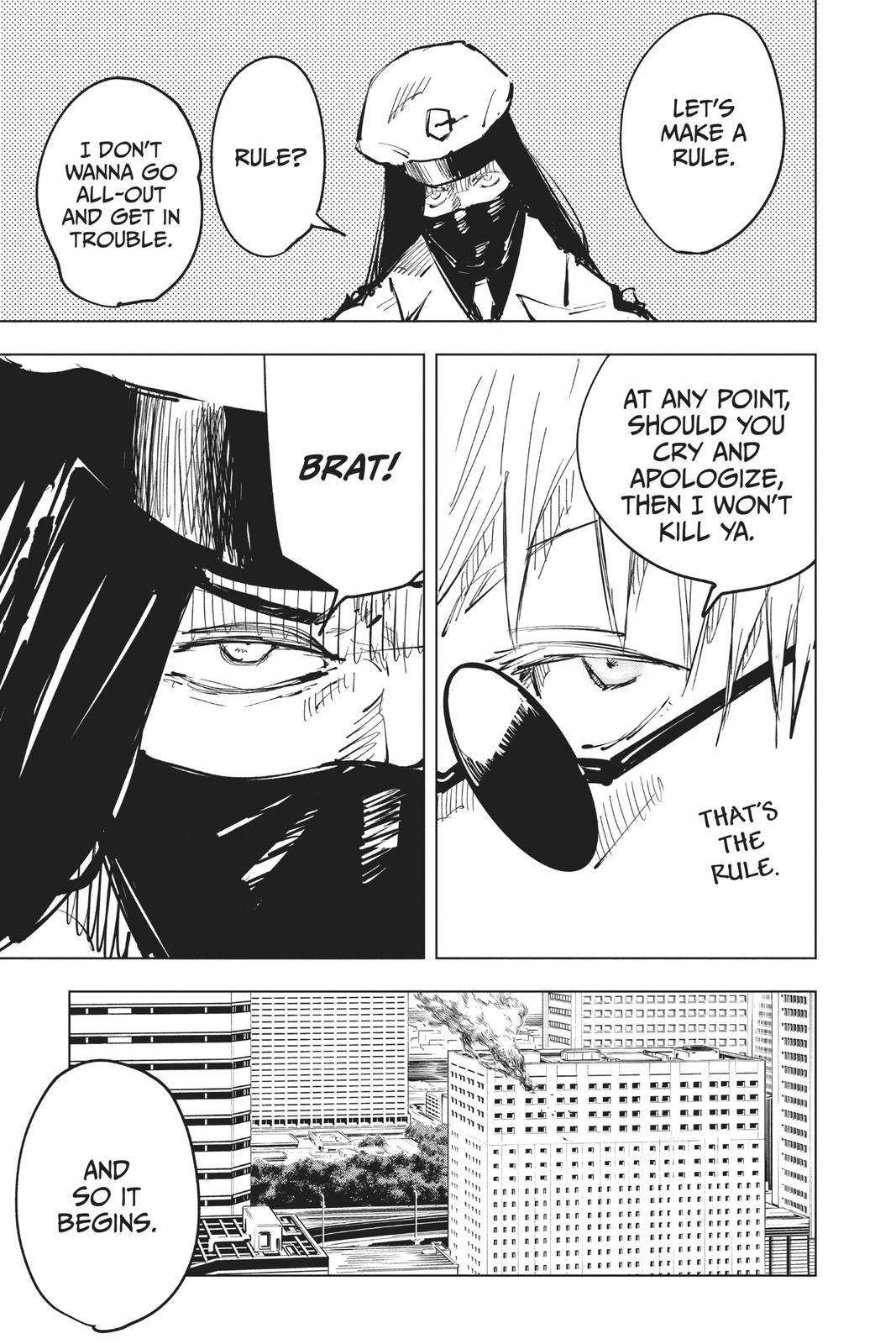 Jujutsu Kaisen Manga Chapter 66 page 17 - Hidden Inventory, Part 2 scene