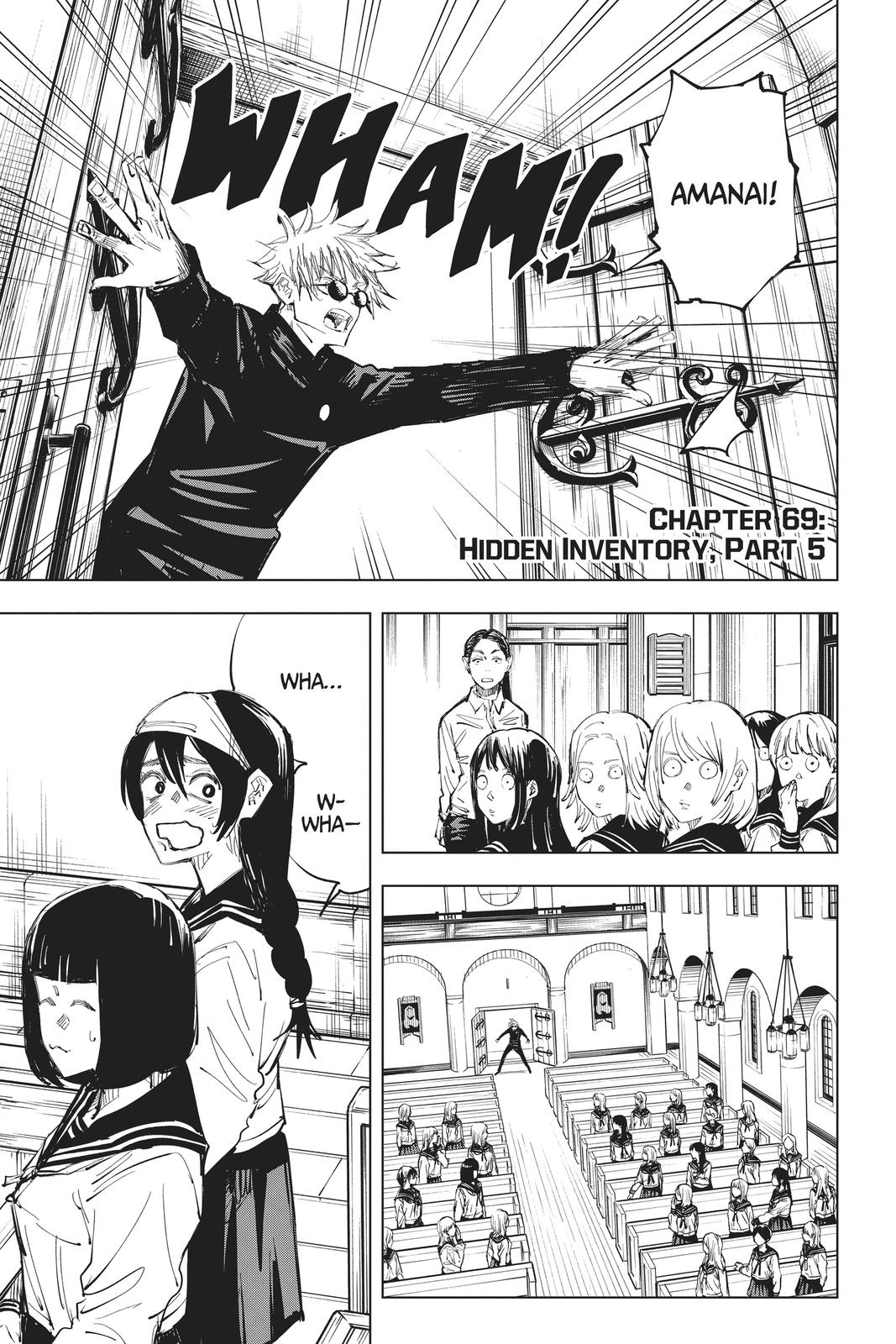 Jujutsu Kaisen Manga Chapter 69 page 1 - Hidden Inventory, Part 5 scene