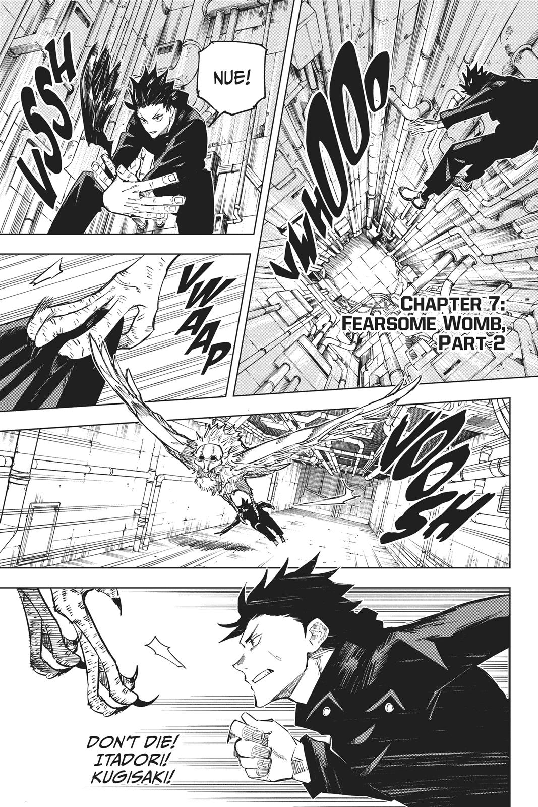 Jujutsu Kaisen Manga Chapter 7 page 1 - Fearsome Womb, Part 2 scene