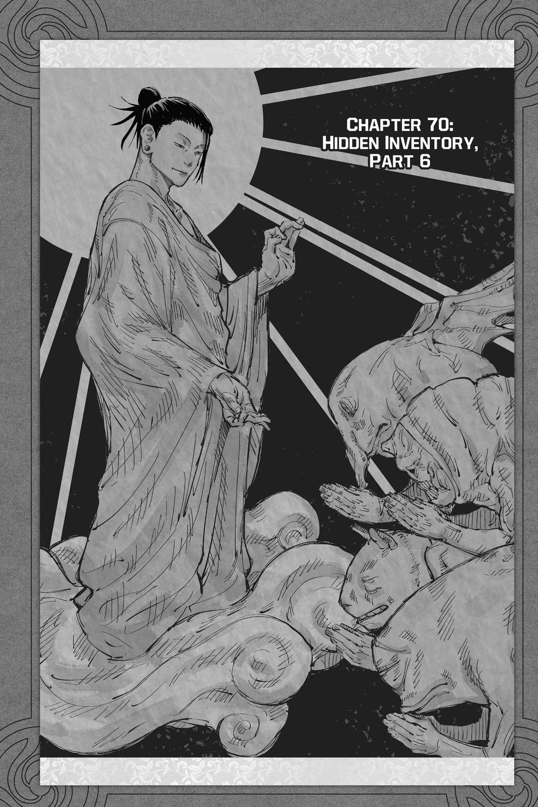 Jujutsu Kaisen Manga Chapter 70 page 1 - Hidden Inventory, Part 6 scene