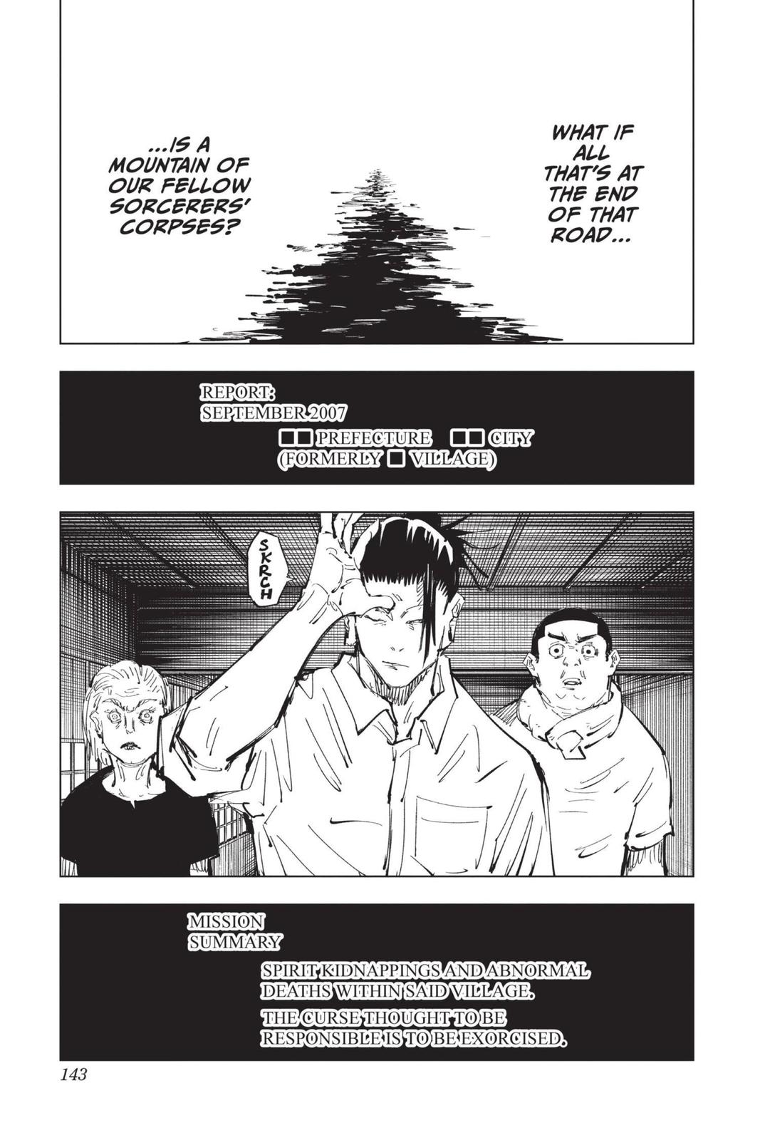Jujutsu Kaisen Manga Chapter 77 page 17 - Premature Death, Part 2 scene