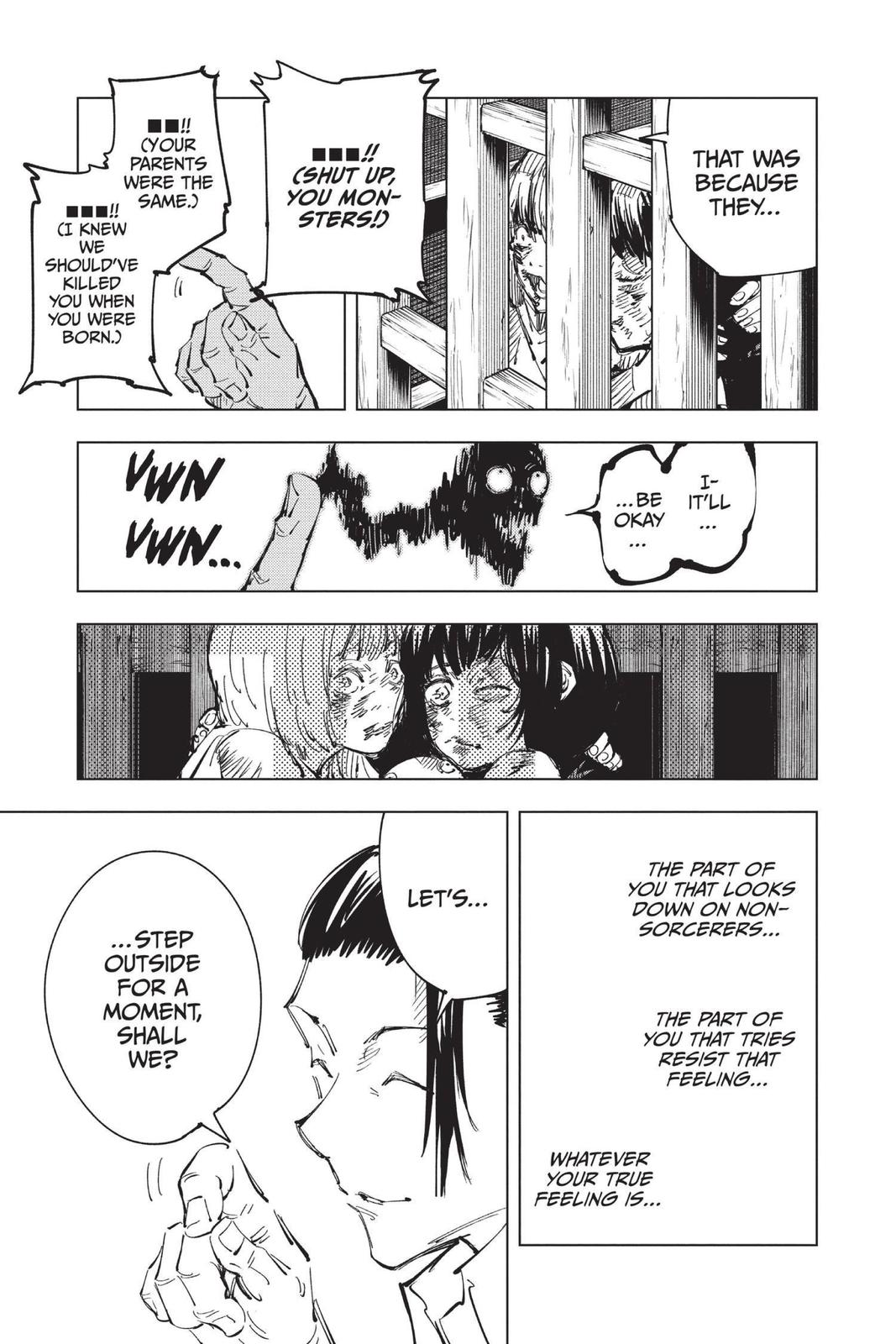 Jujutsu Kaisen Manga Chapter 77 page 19 - Premature Death, Part 2 scene